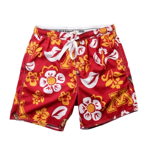 Men's Minnesota Golden Gophers Swim Trunks Floral Swim Shorts Cover