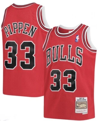 Молодежная классическая футболка Скотти Пиппена из Chicago Bulls Mitchell & Ness Hardwood - Изображение 1 из 4