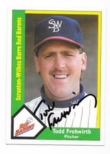 TODD FROHWIRTH 1990 CMC AUTOGRAPHED SIGNED # 250 SCRANTON-WILKES BARRE RED BARON