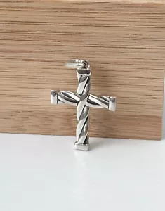 David Yurman Religious Helios Cross Men's Pendant 925 Sterling Silver - Picture 1 of 5