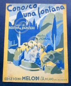Musica Spartito - Conosco una fontana - Mario Schisa - Pianoforte e Canto - 1937 - Foto 1 di 1