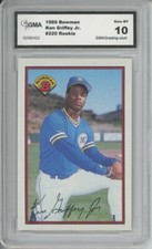 1989 Bowman #220 Ken Griffey Jr RC Rookie Mariners GMA 10 M138