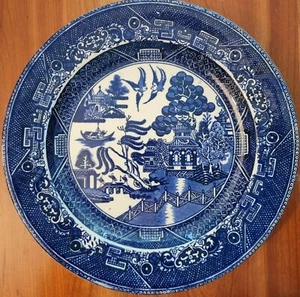 WAA Adderley 1876-1905 Staffordshire Antique Blue Willow Dinner Plate(s) - Picture 1 of 6