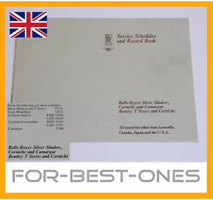NEW english Rolls Royce Bentley record book guarantee Silver Shadow Corniche T - Picture 1 of 8