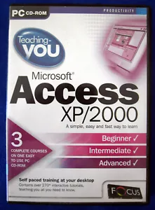 MICROSOFT ACCESS XP/2000 - PC CD-ROM - 3 COMPLETE COURSES - Picture 1 of 5