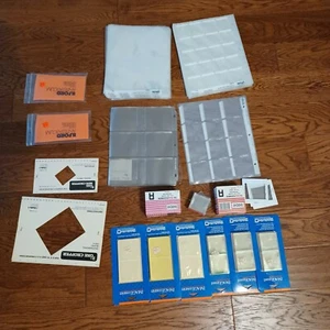 Vintage Photography slides pockets, Gepe Glass Slide Mounts & print file sheets - Picture 1 of 11