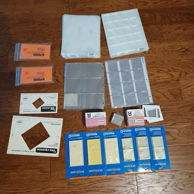 Vintage Photography slides pockets, Gepe Glass Slide Mounts & print file sheets  - Image 1 of 4