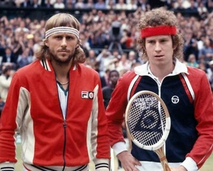 John McEnroe & Bjorn Borg Glossy 8x10 Photo Tennis Print #2 - Picture 1 of 1