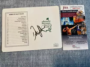 Dustin Johnson Signed Autographed Augusta Masters Scorecard PGA JSA Certified - Picture 1 of 2