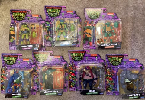 🔥TEENAGE MUTANT NINJA TURTLES MUTANT MAYHEM PLAYMATES TOYS SET OF 7 Cover