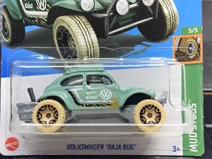 Hot Wheels Volkswagen Baja Bug Light Green VW Beetle 2022 #160 HCX74 Long Card - Bild 1 von 8