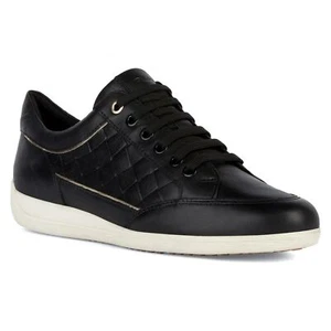 Zapatillas negras Geox D MYRIA de cuero sintético para mujer nuevas - Imagen 1 de 5
