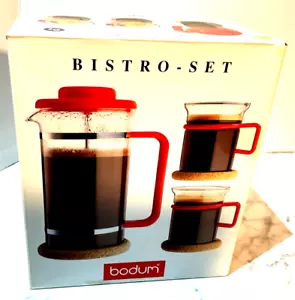 Vintage Swiss Bodum Bistro Coffee Set K 1508 Made in Switzerland New Open Box - Picture 1 of 4