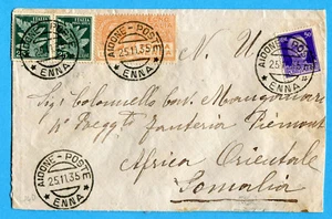 1935 P.AEREA LEONI £.1,50 (Sass.6) + P.AEREA IMP. x la SOMALIA (253055) - Picture 1 of 2