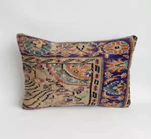 Vintage Rug Pillow,Home Decor,Handwoven Turkish Pillow,Anatoliang Pillow - Picture 1 of 9