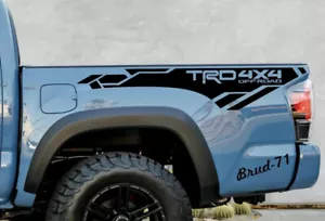 Toyota Tacoma TRD 4x4 OFF ROAD Side Vinyl Decals Stickers Graphics Stripe - Foto 1 di 8