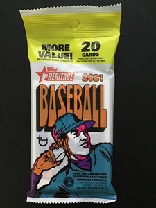Topps Heritage Baseball 2021 HUGE Factory Sealed JUMBO FAT Value Pack-20 Cards! - Picture 1 of 2