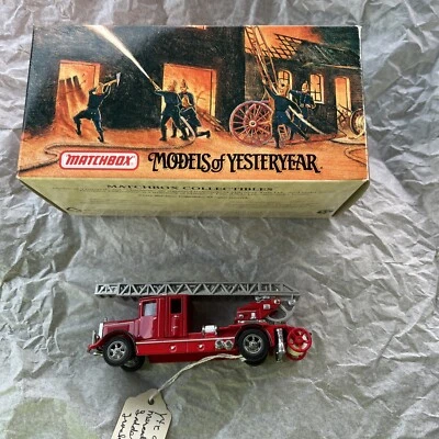 1:43 Matchbox 1932 Mercedes-Benz Fire Ladder Truck Models Of Yesteryear YFE05 - Image 1 of 4