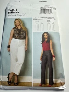 Butterick B6071 Misses' Connie Crawford Straight Legged Pants Size 4-16 - Picture 1 of 3