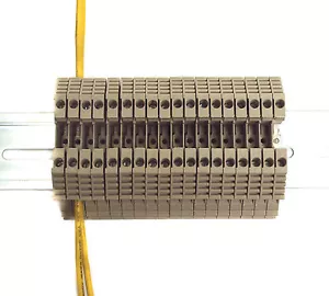 10pc DIN Rail terminal block DK2.5 25A 600V Thickness= 5.1mm UL VDE RoHS DINKLE - Picture 1 of 8
