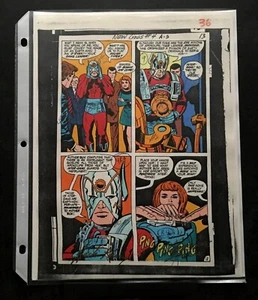 JACK KIRBY SIGNED NEW GODS #4 PRODUCTION ART PG HAND COLORED COA ORION DC COMICS - Picture 1 of 4