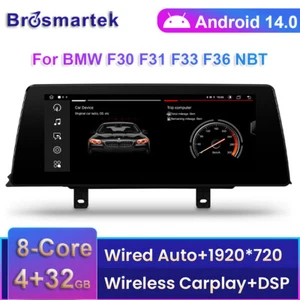 10.25" 4+32GB CarPlay Android 14 Car Stereo For BMW 3/4er F30 F31 F33 F36 NBT - Foto 1 di 17