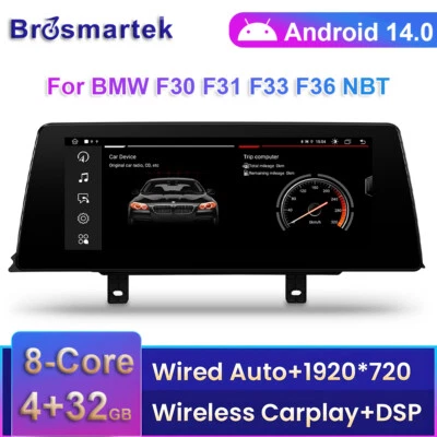10.25" 4+32GB Android 14 Autoradio CarPlay Für BMW 3/4er F30 F31 F32 F33 F36 NBT - Bild 1 von 4