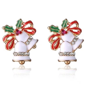 Orecchini a borchie orecchio Betsey Johnson Smalto Campana Smalto con Borsa Regalo - Foto 1 di 4
