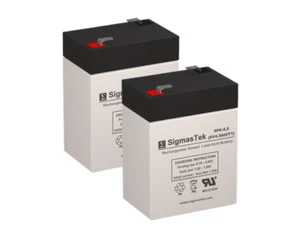 SigmasTek SP6-4.5 (T1) 6 Volt 4.5 Amp F1 SLA AGM Battery Set of 2 - Picture 1 of 7