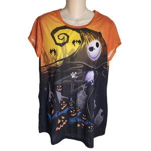Disney Nightmare Before Christmas Shirt Übergröße Damen XXL Kurzarm - Bild 1 von 7