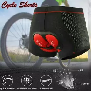 Herren Radhose 5D Gel gepolstert Unterwäsche MTB Mountainbike Fahrrad kurze Hose - Bild 1 von 15