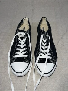 CONVERSE ALL STAR BLACK LOW TOP SHOES! SIZE M 10 W 12 - Picture 1 of 8