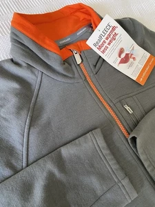 Giacca pile Icebreaker Sierra full zip uomo grigio medio 100% lana merino - Foto 1 di 11