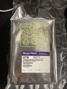 WD Purple Pro 8TB 7.2K SATA 6Gb/s 3.5'' Surveillance HDD WD8002PURP New - Photo 1/4