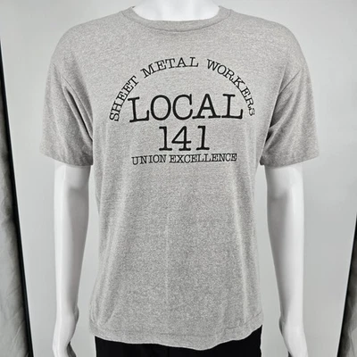 Camiseta vintage de principios de la década de 1990 de trabajadores de chapa local 141 Cincinnati Union (L) Foto 1 de 4