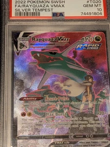 PSA 10 Rayquaza VMAX Holo TG20/TG30 Pokemon SWSH Silver Tempest - Picture 1 of 3