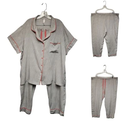 Gilligan & O'Malley коротким рукавом Sleepwear пижамы брюки комплект размер 3 X серый/розовый - Изображение 1 из 4