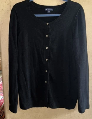 Women's • Gap • Black Sweater Cardigan • Part Cashmere • Large  - Image 1 of 4
