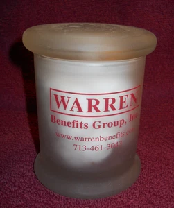 White Frosted Glass Canister Storage Jar With Air Tight Lid 4.5" tall 3.5" wide - Picture 1 of 4