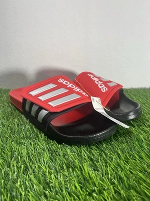 Adidas Adilette TND Slides Zapatos para Hombre Talla 12 Mujer’s 13 Rojo Foto 1 de 4