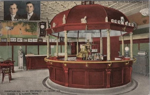 Postal de bar Fountain Inn 111 So 5th St LA Crosse Wisconsin WI 1910s - Imagen 1 de 4