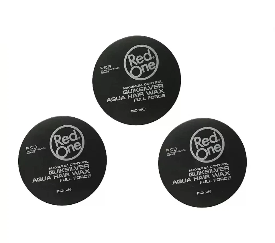 3 x RedOne Quicksilver Aqua Hair Wax Full Force | 150 ml | Red One Wax - Imagem 1 de 1