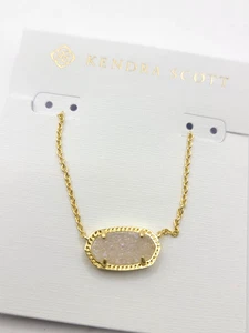 Kendra Scott Elisa Gold Pendant Necklace in Iridescent Drusy - Picture 1 of 4