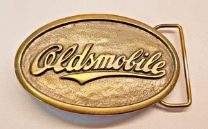 Vintage Oldsmobile Belt Buckle. Wyoming Studio Art Works. Pewter - Picture 1 of 2