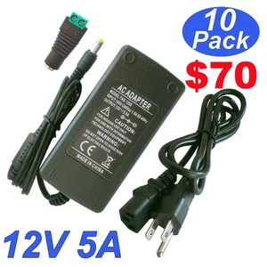 AC 110V To DC 12V 5A 60W LedTransforme Adapter Power Supply for Led Strip Lights - Picture 1 of 5