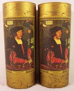 2 Glasses to Match Jim Beam Decanter, 1967 "Georg Gisze" Holbein Never Used - Picture 1 of 4