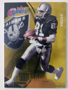 Tim Brown 2000 Fleer Gamers EXTRA GOLDParallel SP Oakland Raiders