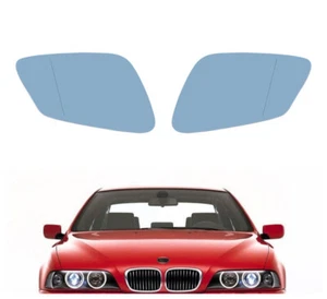 1 Pair Side Mirror Glass Heated for BMW E60 E61 F07 F10 F18 F11 F06 F13 F12 Blue - Bild 1 von 5