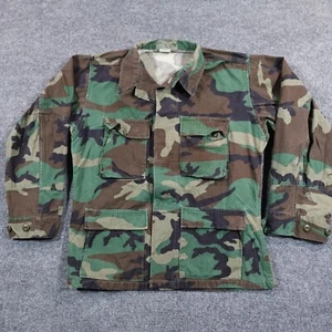 Vintage US Army Jacket Mens M Woodland Camo Combat Coat 90s BDU 13164 - Picture 1 of 8