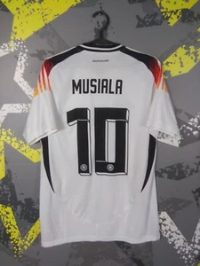 Musiala Germany Team Jersey Home Football Shirt Adidas White Trikot Men M ig93 - Picture 1 of 8